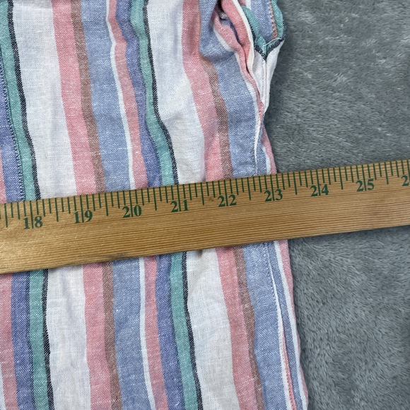 Orvis Women's XL Striped Linen Blend Blouse Multicolor e1058 - Picture 4 of 6